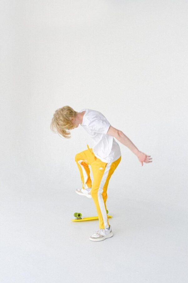 SAMPLE. Bright Yellow Track Pants - Image 2